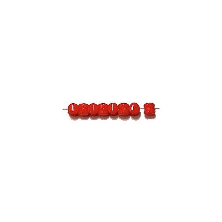 Diabolokraal 5mm opaque rood 50st.