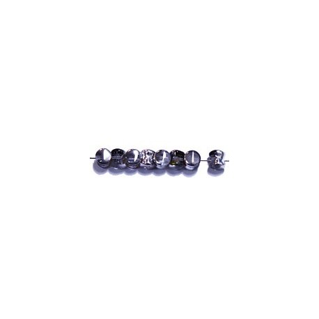 Diabolokraal 5mm kristal blauwAB-zilver 50st.