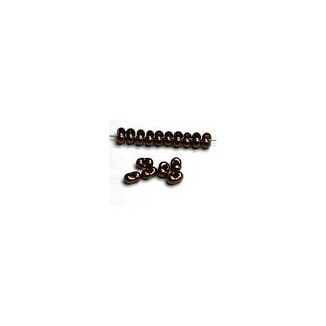 Farfalle 2x4mm zwart bronze gelusterd 25gr