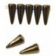 Glaskraal spike 5x13mm zwart gold bronze 20st