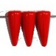 Glaskraal spike 5x13mm koraal rood 10st