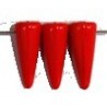 Glaskraal spike 5x13mm koraal rood 10st