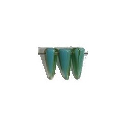 Glaskraal spike 5x13mm blue lagune mix 10st