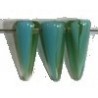 Glaskraal spike 5x13mm blue lagune mix 10st