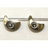 Metalen kraal 6mm maan voor 3mm similisteen 10st