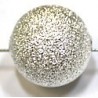 Metalen kraal 14mm hol diamante 2st.