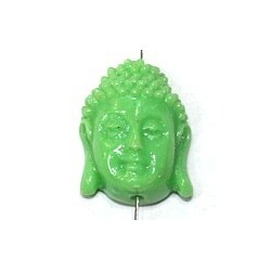 Boeddha 18mm imitatie koraal groen p.st.