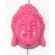 Boeddha 18mm imitatie koraal roze p.st.