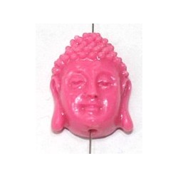 Boeddha 18mm imitatie koraal roze p.st.