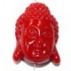Boeddha 28mm imitatie koraal rood p.st.