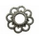 Metalen ring bloem 24mm 3st.