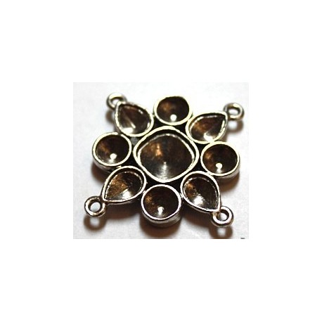 Hanger/tussenstuk 29mm vierkant zilverkl. per stuk