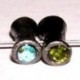 Diabolo 5x10mm oudzilver lgroen/dgroen/bruin 5st