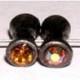 diabolo 5x10mm oudzilver bruin/rose/geel/rood 5st