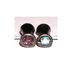 Diabolo 5x10mm oudzilver rose/amethist/saffier 5st