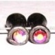 Diabolo 5x10mm oudzilver rood/rose/kristal AB 5st