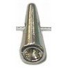 Metalen kraal 13mm hoorntje voor 4mm simili 2st