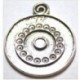 Hanger 36mm rond zilverkl. voor 3mm simili