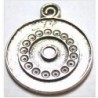 Hanger 36mm rond zilverkl. voor 3mm simili