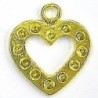 Hanger hart goud voor 2mm simili