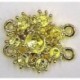 Tussenstuk 20mm goudkl. 4-oog zk 3 en5mm similist.