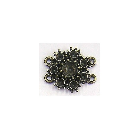 Tussenstuk 20mm oudgoud 4-oog zk 3 en5mm similist.