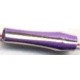 Geemailleerde gesl. messing kralen 17x5mm lila 5st