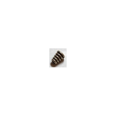 Met. kraal 7x6mm gewikkeld zilverkl. 5st
