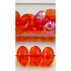 facetwieltje 6mm oranje AB ca.20stuks