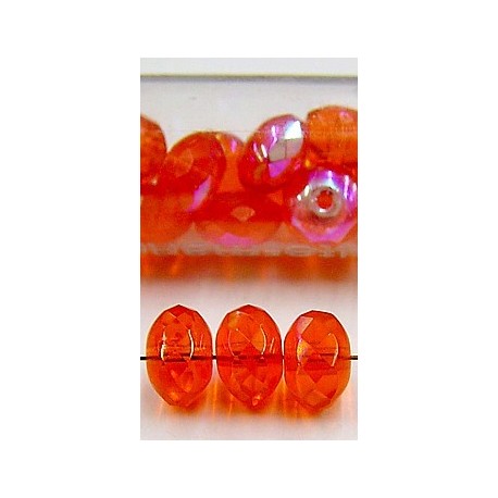 facetwieltje 6mm oranje AB ca.20stuks