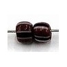 Rocailles 5/0 roodbruin zw/wit gestreept 25 gram