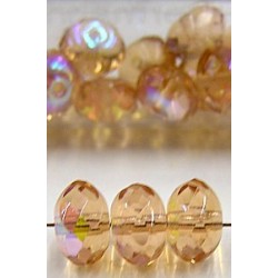 facetwieltje 6mm zalmrose.AB ca.20stuks