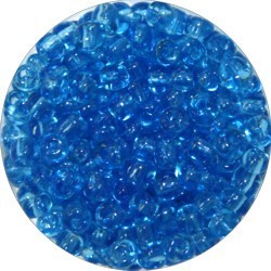 Rocailles 5/0 transp. blauw 25 gram