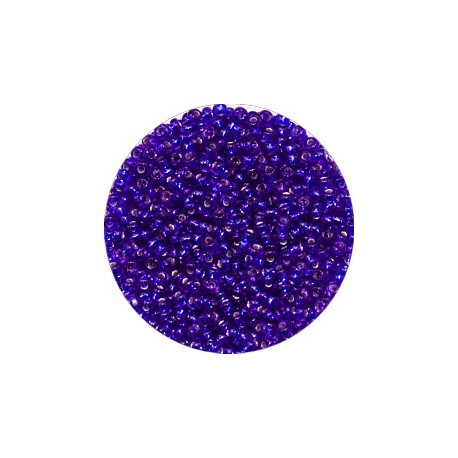 Rocailles 11/0 donkerblauw zilverkern 25gram