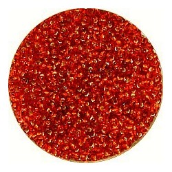 Rocailles 12/0 oranjerood zilverkern 25gram