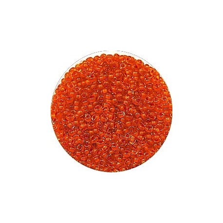 Rocailles 12/0 tr. oranje/oranje kern 25gram