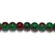 Glasparel 4mm marmer rood groen streng ca 220st.