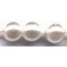 Parel 8mm rond wit 25 st