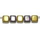 TILA kralen 6x6mm paars/goud 25st.