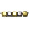 TILA kralen 6x6mm paars/goud 25st.