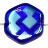 Glaskraal 17mm blauw ChikChak 5st.