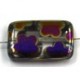 Glaskraal 19x12mm transp rainbow flowers 5st.