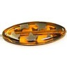 Glaskraal 22x8mm topaas zilver sterren 5st.