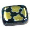 Glaskraal 20x15mm d.aqua AB flowers 3st