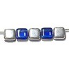 TILA kralen 6x6mm capriblauw/zilver 25st.