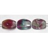 Glaskraal 5x7mm olijfvorm aqua/rood 20st