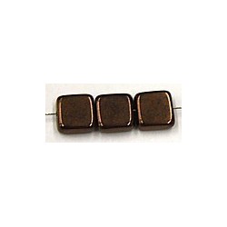 Glaskraal 8x8mm zwart/chocola bronze 20st