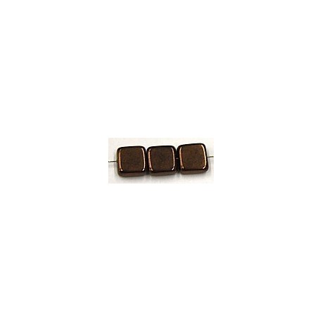 Glaskraal 8x8mm zwart/chocola bronze 20st