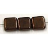 Glaskraal 8x8mm zwart/chocola bronze 20st