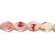 Glaskraal pinch 5x3mm krist./fuchsia/mat 100st.